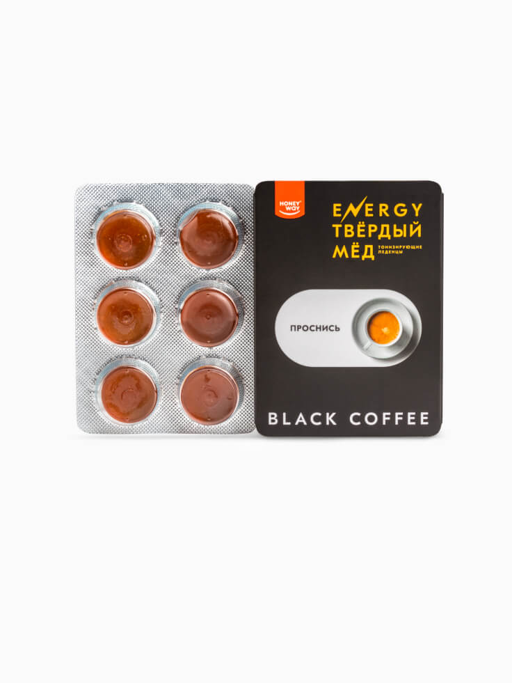 Energy Black Coffee – Natural Coffee Honey Lozenges