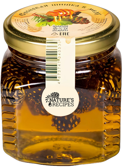 Honey with pine cone
