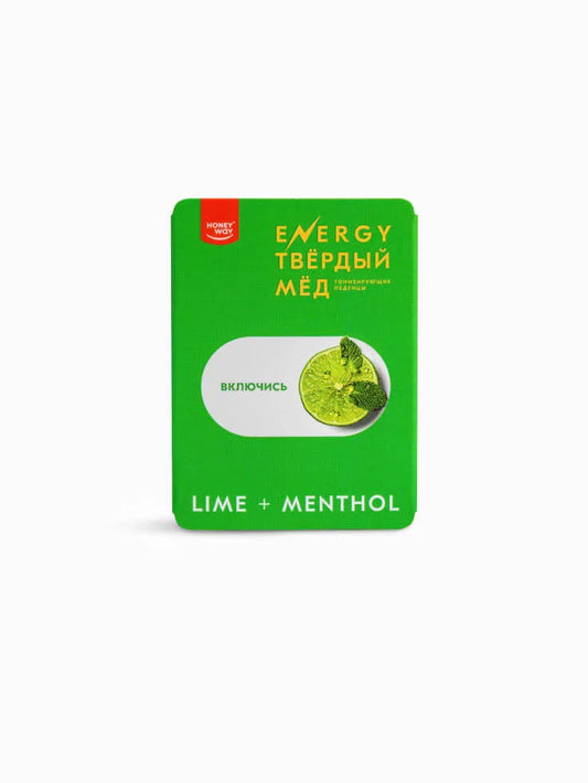 Energy Lime + Menthol – Natural Honey Lozenges