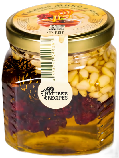 Honey mix with Baikal cranberries in honey